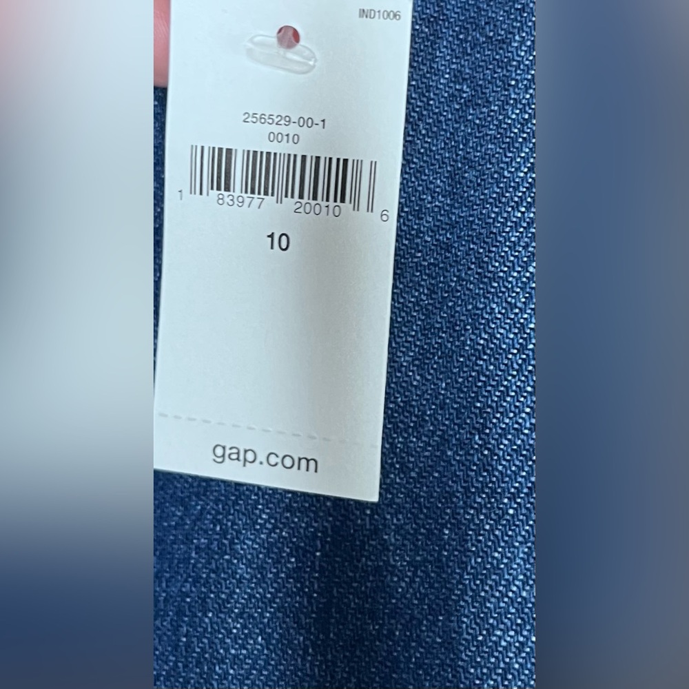 GAP Denim Women's Size 10 Blue Tank Corset Top Midi Dress Dark Wash NEW - Picture 10 of 14
